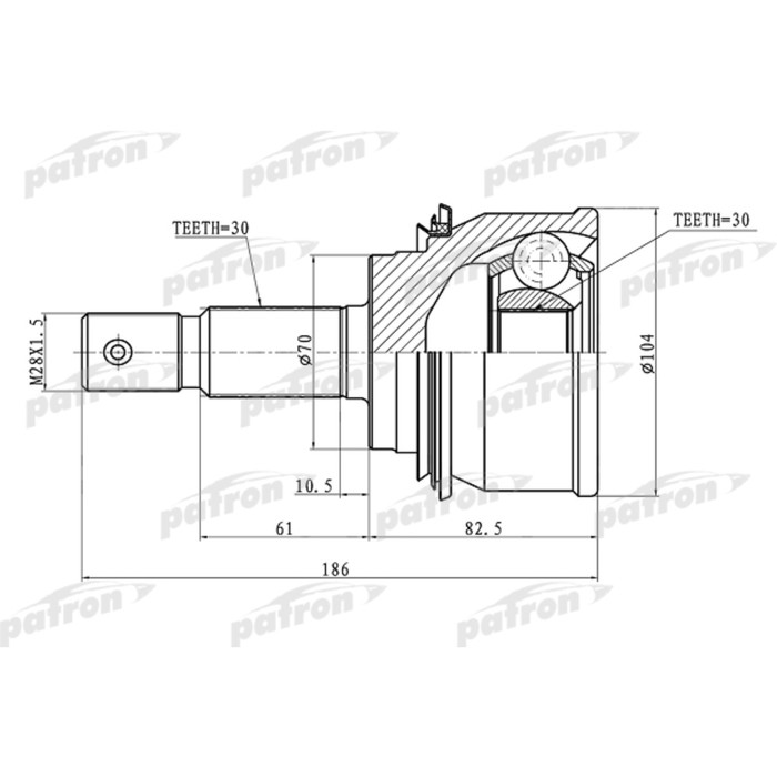 Шрус наружный Patron PCV1079