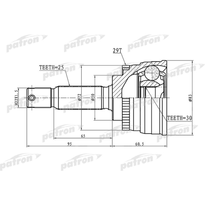 Шрус наружный Patron PCV1721