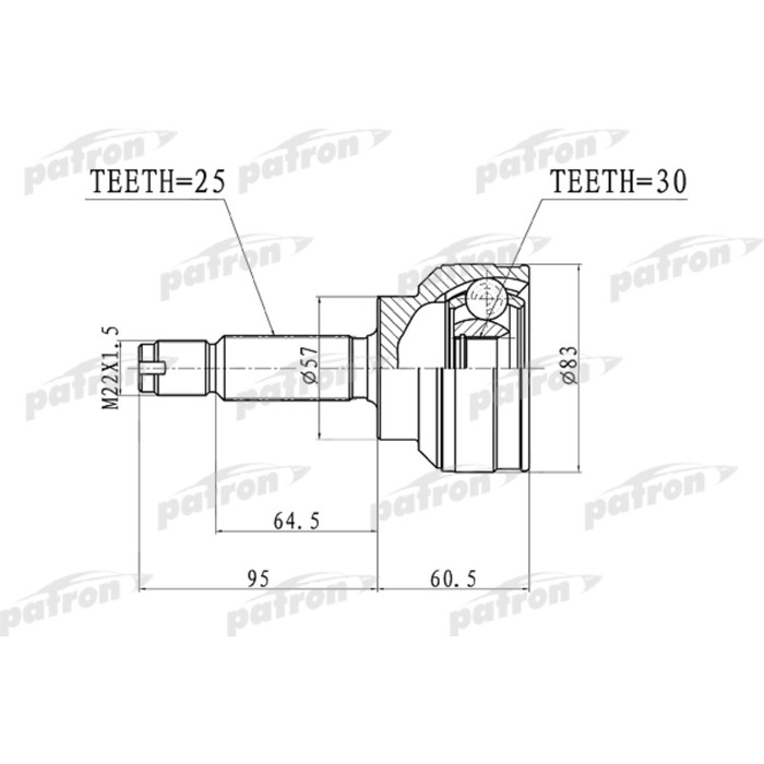 Шрус наружный Patron PCV3148