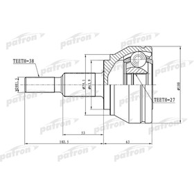 Шрус наружный Patron PCV1633 2781810