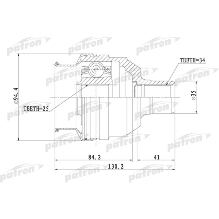 Шрус внутренний Patron PCV1072