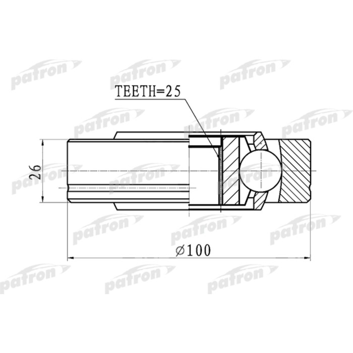 Шрус внутренний Patron PCV1094