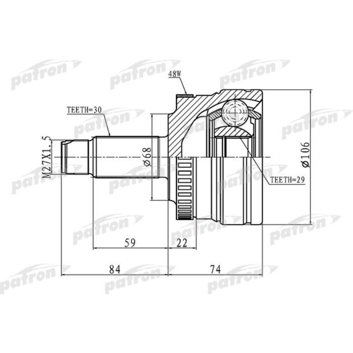 Шрус наружный Patron PCV1100