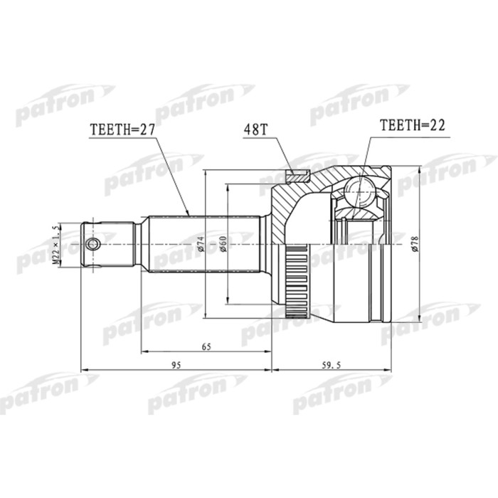 Шрус наружный Patron PCV1018