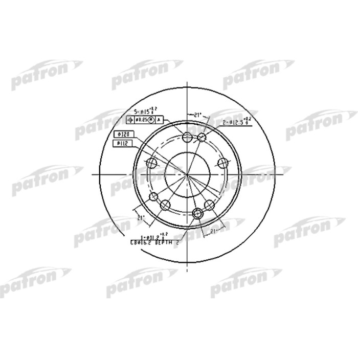 Диск тормозной Patron PBD1584