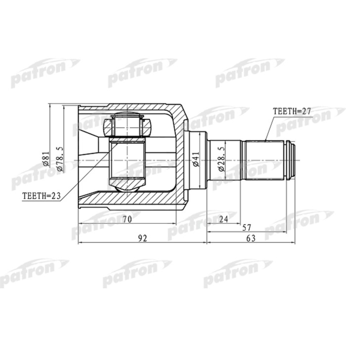 Шрус внутренний Patron PCV1162