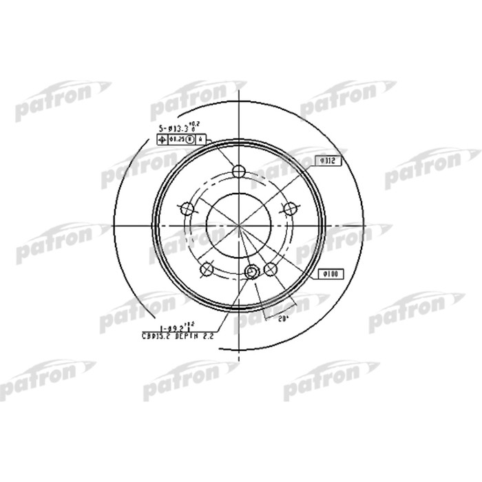 Диск тормозной Patron PBD2653