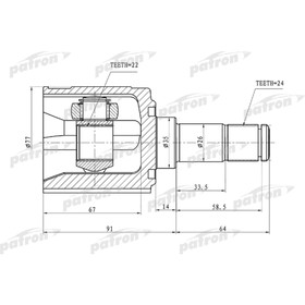 Шрус внутренний Patron PCV1170 2781862