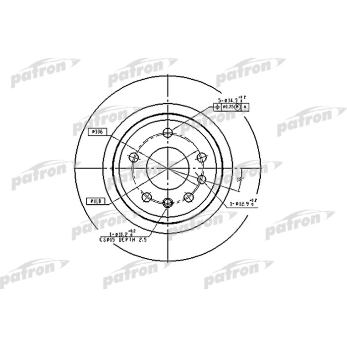 Диск тормозной Patron PBD2714