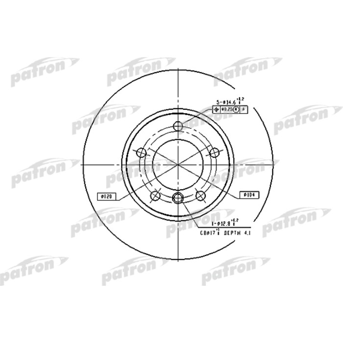 Диск тормозной Patron PBD2769