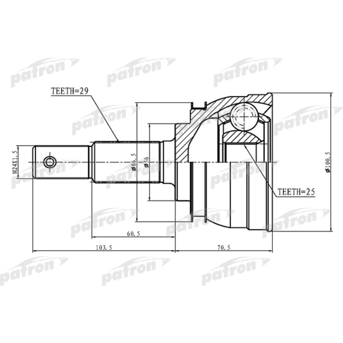 Шрус наружный Patron PCV1199