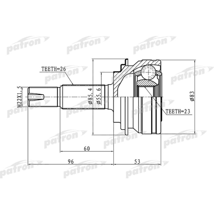 Шрус наружный Patron PCV1219