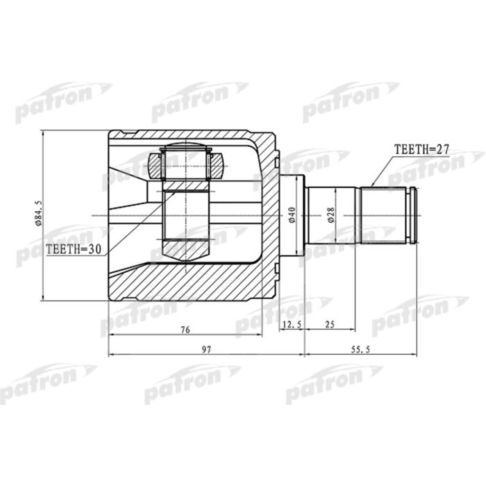 Шрус внутренний Patron PCV1340