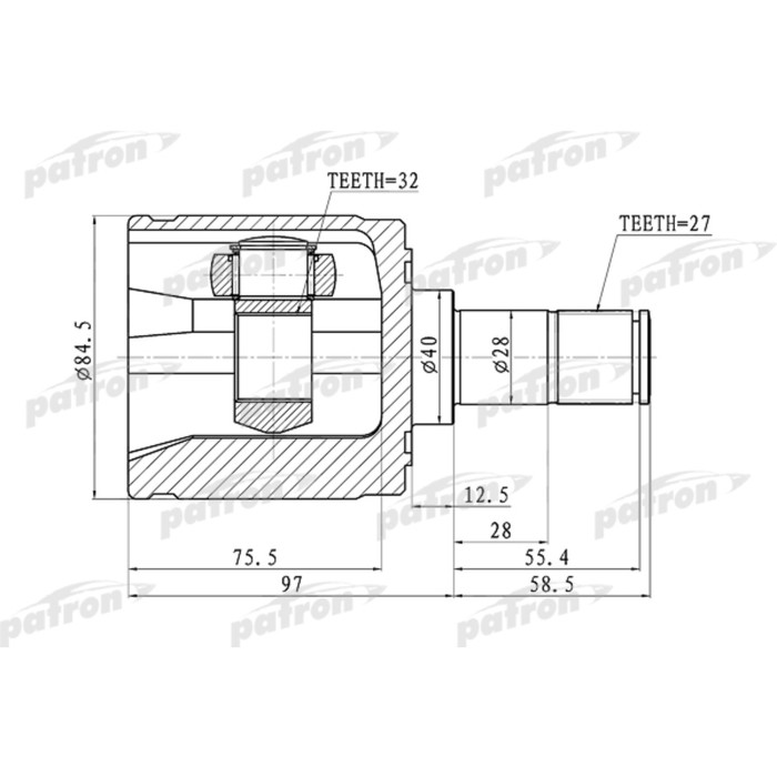 Шрус внутренний Patron PCV1341