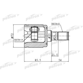 Шрус внутренний Patron PCV1344 2781942