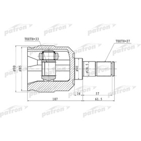 Шрус внутренний Patron PCV1355 2781946