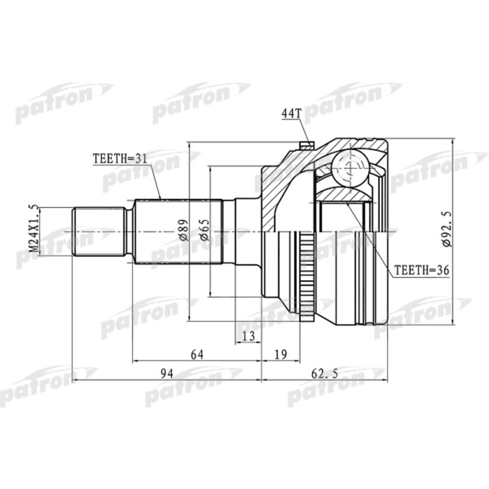 Шрус наружный Patron PCV1366