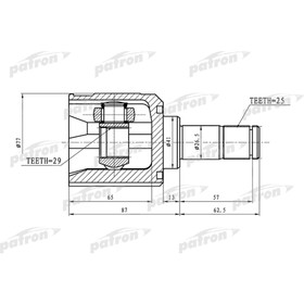 Шрус внутренний Patron PCV1392 2781960