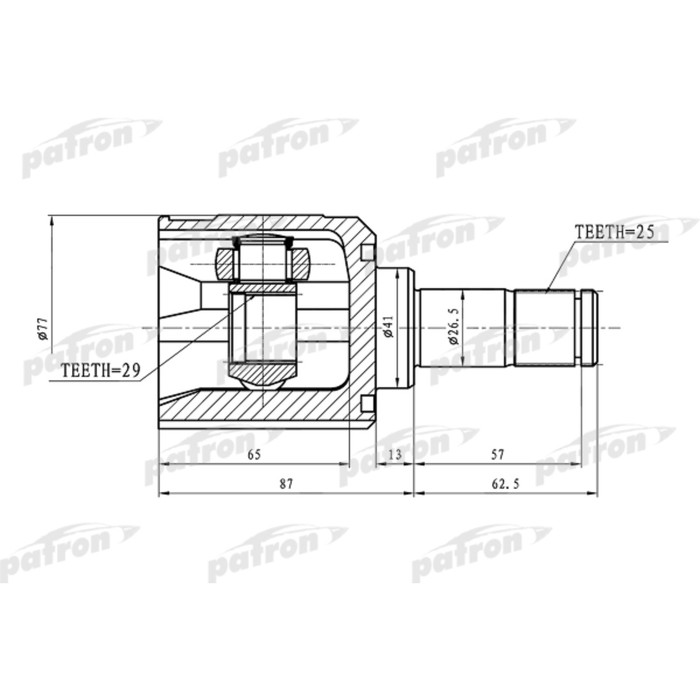 Шрус внутренний Patron PCV1392