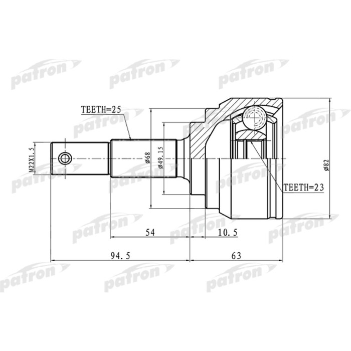 Шрус наружный Patron PCV1418