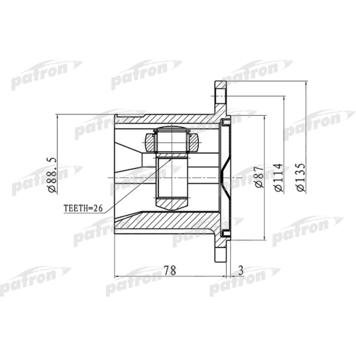 Шрус внутренний Patron PCV1423