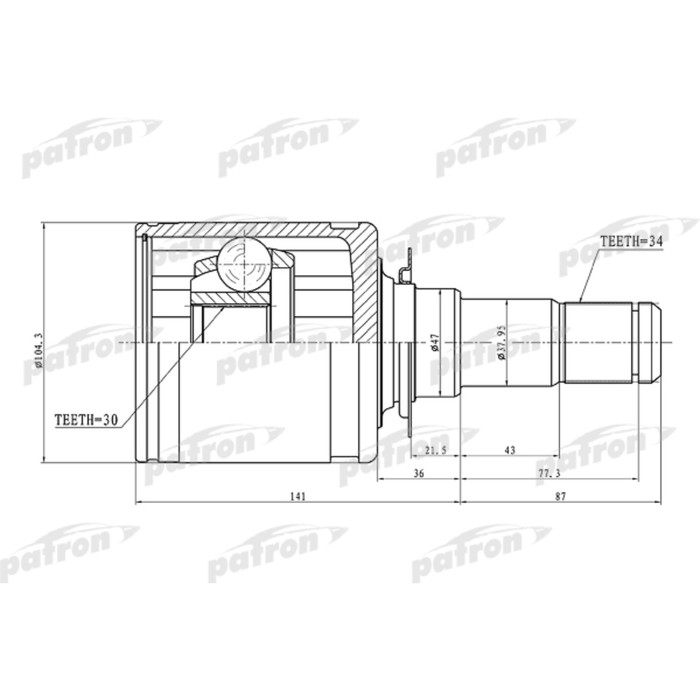 Шрус внутренний Patron PCV1449