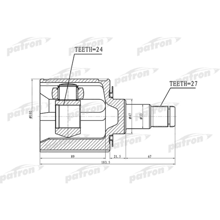 Шрус внутренний Patron PCV1454