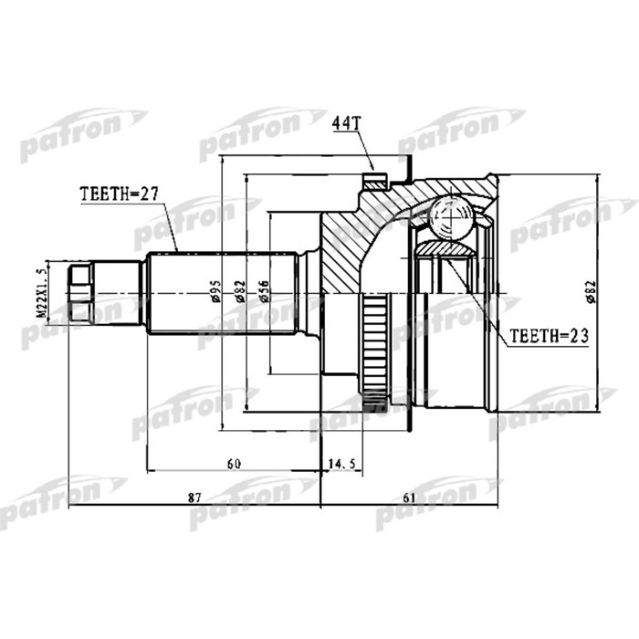 Шрус наружный Patron PCV1640