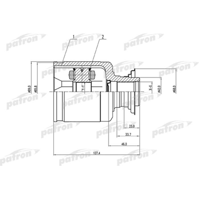 Шрус внутренний Patron PCV1512