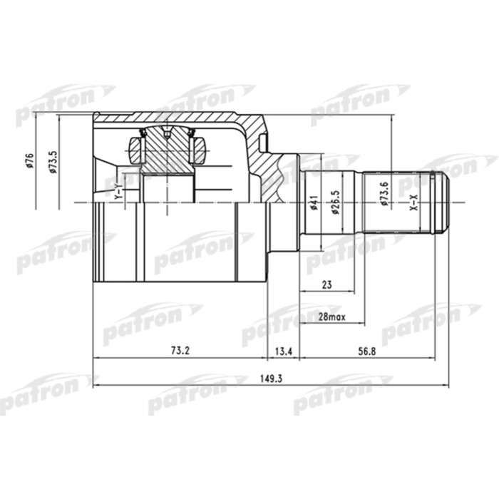 Шрус внутренний Patron PCV1517