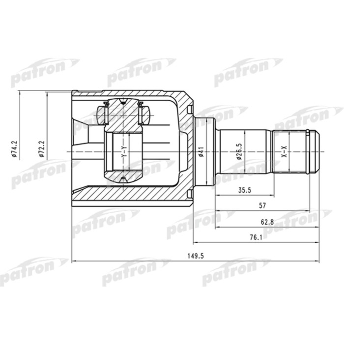 Шрус внутренний Patron PCV1528