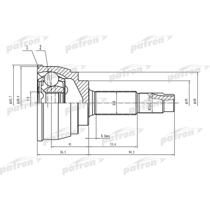 Шрус наружный Patron PCV1541