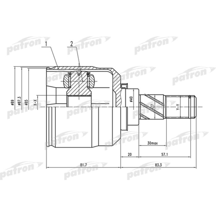 Шрус внутренний Patron PCV1546