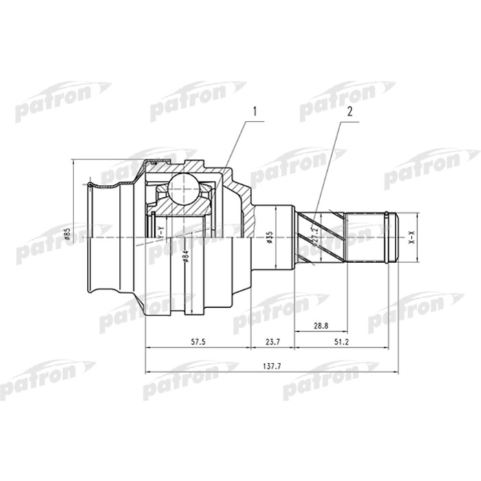 Шрус внутренний Patron PCV1547