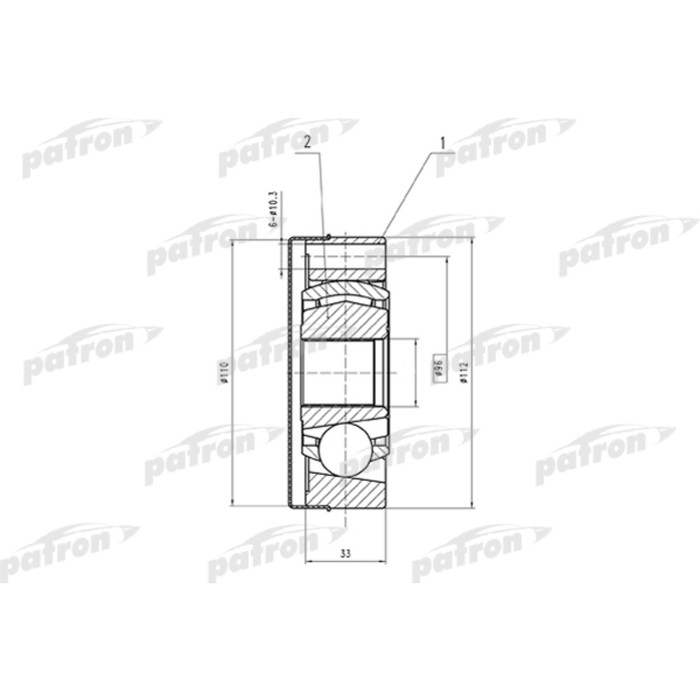 Шрус внутренний Patron PCV1566