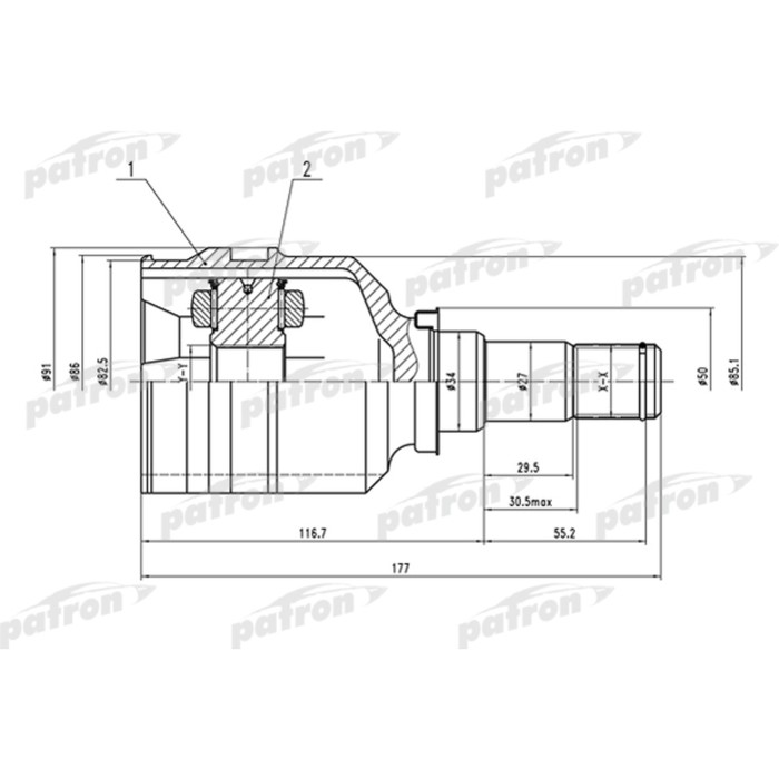 Шрус внутренний Patron PCV1575