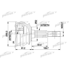 Шрус наружный Patron PCV1008 2779853