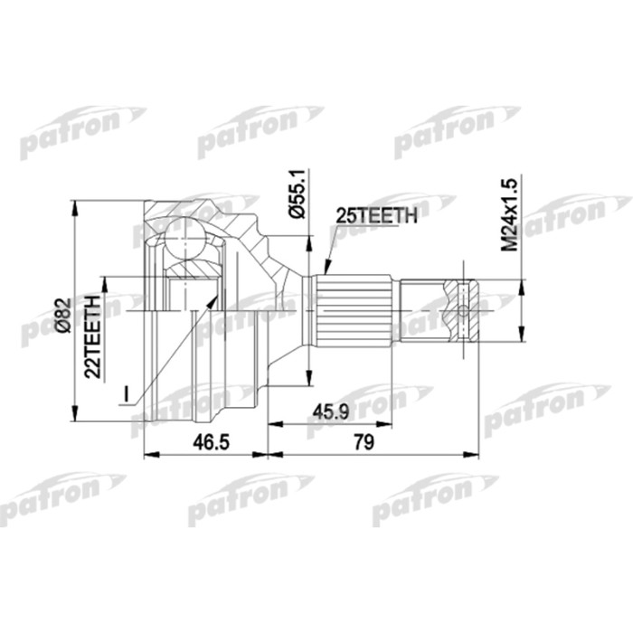 Шрус наружный Patron PCV1015