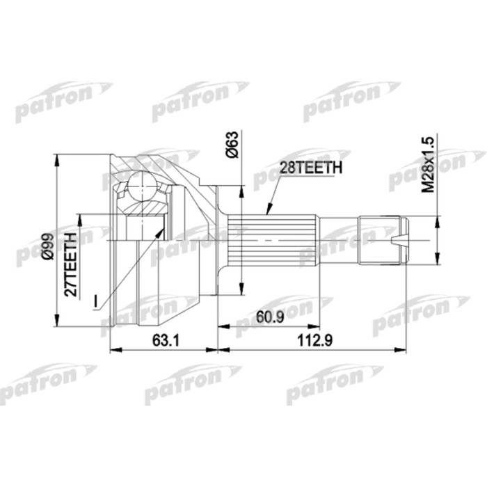 Шрус наружный Patron PCV1020