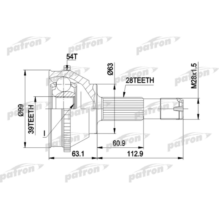 Шрус наружный Patron PCV1120