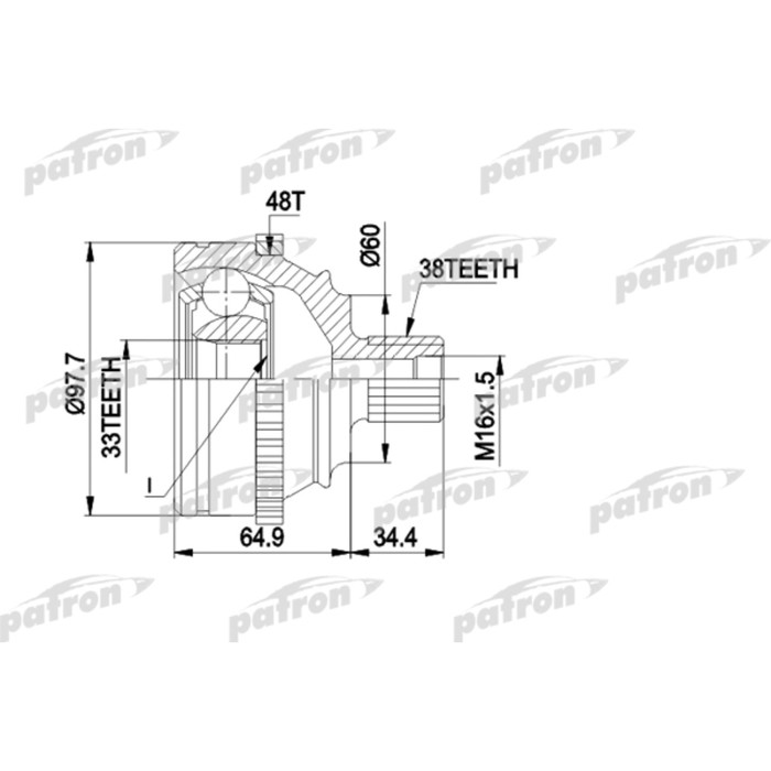 Шрус наружный Patron PCV1124