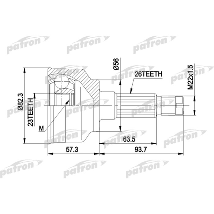 Шрус наружный Patron PCV1135