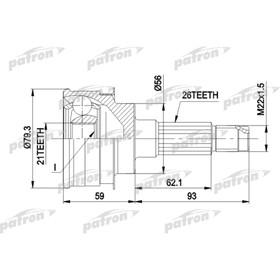 Шрус наружный Patron PCV1137 2779902