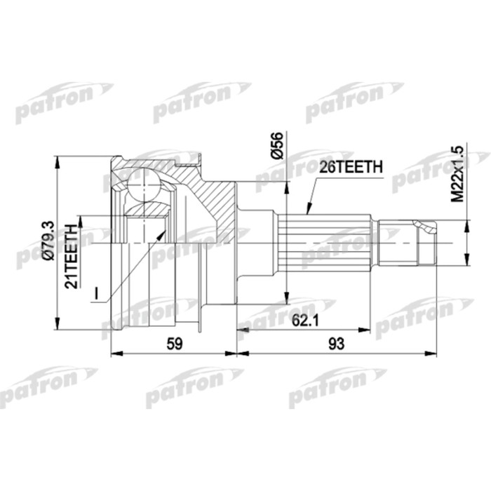 Шрус наружный Patron PCV1137