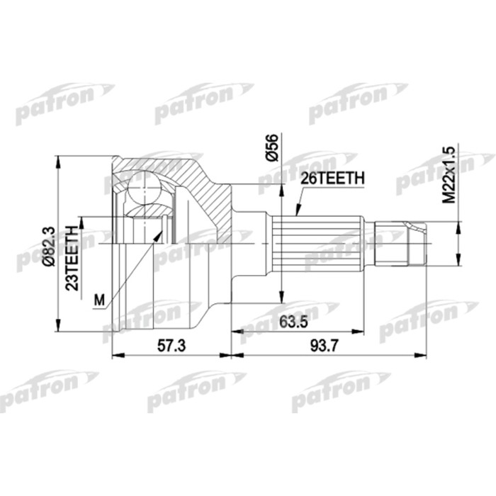 Шрус наружный Patron PCV1145