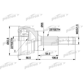 Шрус наружный Patron PCV1163 2779911