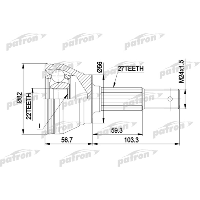 Шрус наружный Patron PCV1164