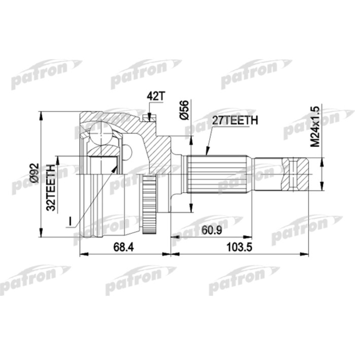 Шрус наружный Patron PCV1173