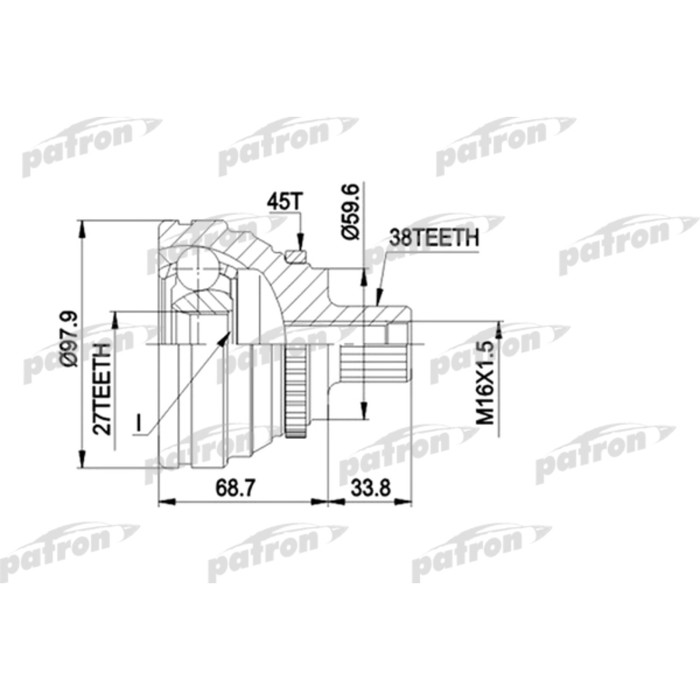 Шрус наружный Patron PCV1174