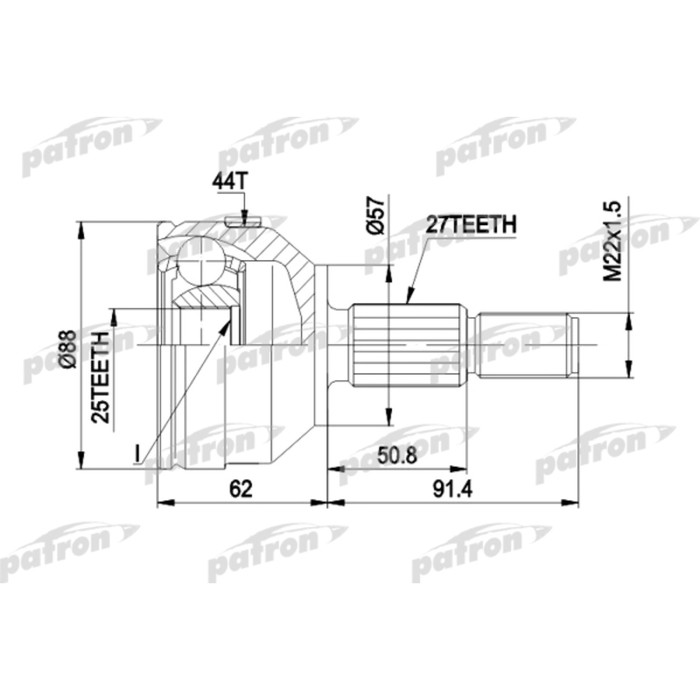 Шрус наружный Patron PCV1200